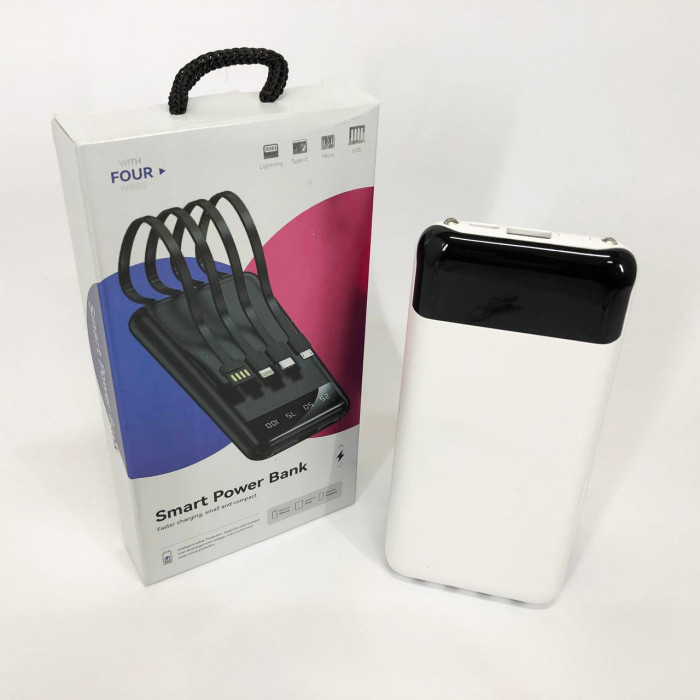 Павербанк Power Bank UKC 50000mAh Мобільна зарядка зовнішній акумулятор портативний павер. Колір: білий