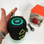 Портативна колонка TG655 5W з RGB підсвічуванням та ремінцем, Bluetooth колонка для вулиці. Колір: чорний