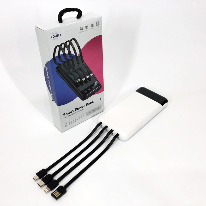 Павербанк Power Bank UKC 50000mAh Мобільна зарядка зовнішній акумулятор портативний павер. Колір: білий