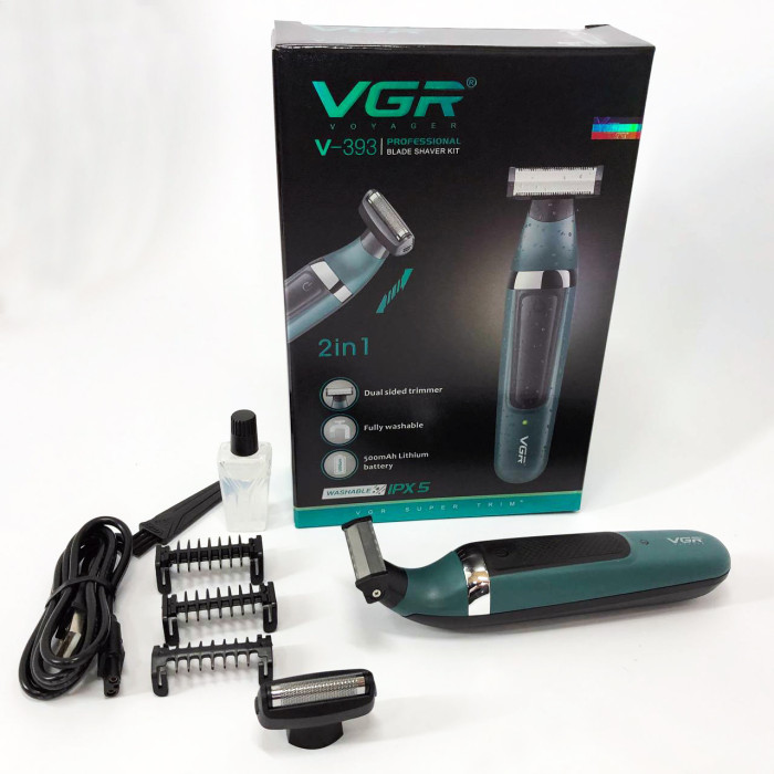 Електробритва VGR V-393 Shaver професійна водонепроникна, чоловіча машинка для гоління