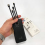 Power Bank зарядний пристрій на сонячній батареї 10000mAh з індикатором заряду. Колір: чорний
