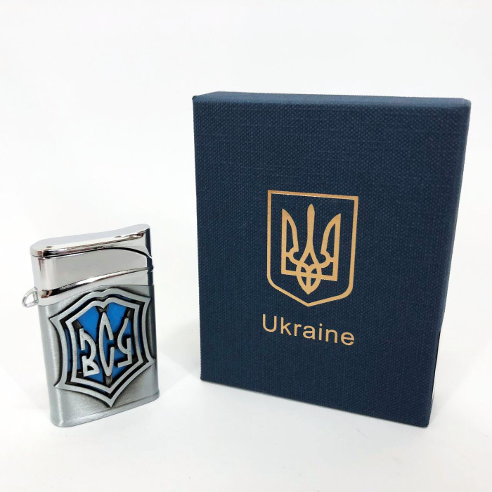Запальничка газова ЗСУ (Подарунка, Гостро полум'я) HL-4112-4. Колір: срібло