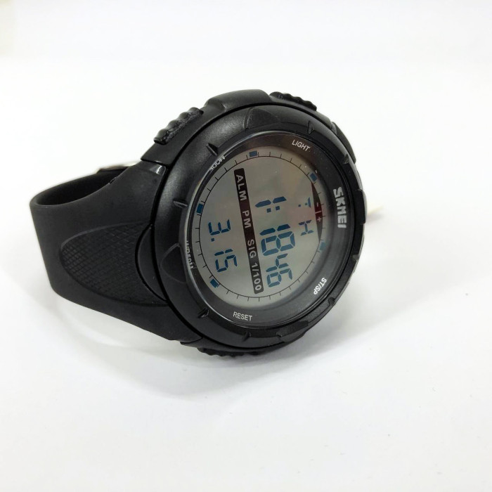 Чоловічий годинник SKMEI 1025BK ARMY BLACK, годинник тактичний протиударний. Колір: чорний