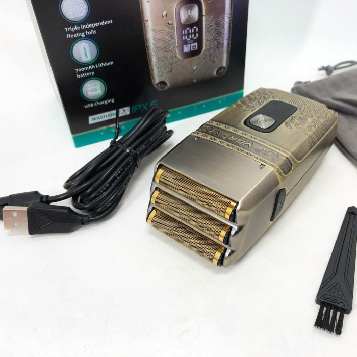 Професійна електробритва Шейвер VGR V-335 Shaver з трьома ножовими блоками, бритва для бороди