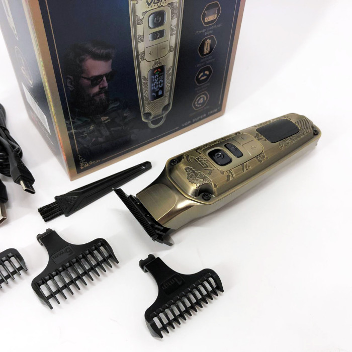 Професійна машинка для стрижки волосся триммер VGR V-901 з насадками, професійна електробритва