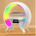 LED Лампа нічник з бездротовою зарядкою та Bluetooth динаміком G-Lite XM-X63, Годинник хамелеон з будильник