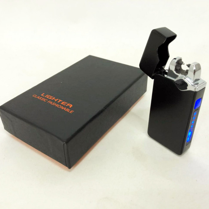 Електроімпульсна запальничка USB 315, акумуляторна запальничка подарункова, Вітрозахисна запальничка