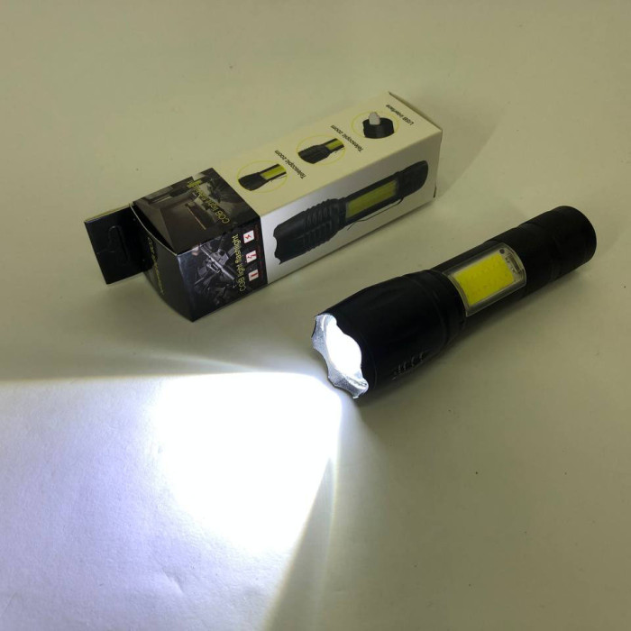 Ліхтарик акумуляторний ручний Bailong BL-29 діод T6 + COB зарядка від USB, ліхтарик led, водонепроникний