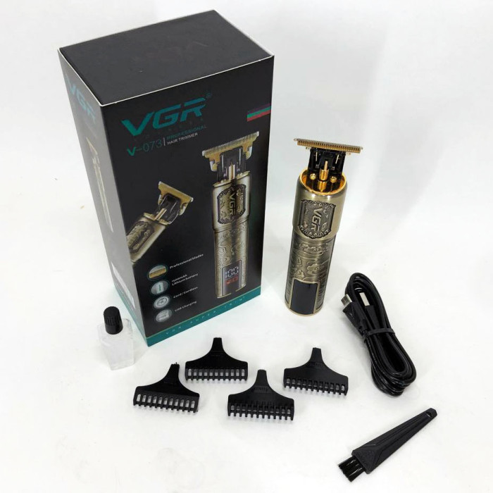 Машинка для стрижки волосся VGR V-073 акумуляторний бездротовий триммер для бороди та вусів