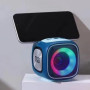 Портативна Bluetooth колонка TG359 7W з підсвічуванням RGB, акумуляторна колонка для музики. Колір: синій