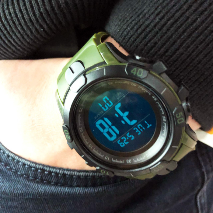 Годинник наручний чоловічий SKMEI 1475AG ARMY GREEN, брендовий чоловічий годинник, годинник для чоловіка. Колір: зелений
