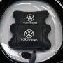 Набір подушок 2шт в авто Volkswagen з натуральної шкіри, на підголовник у машину, Автомобільна подушка