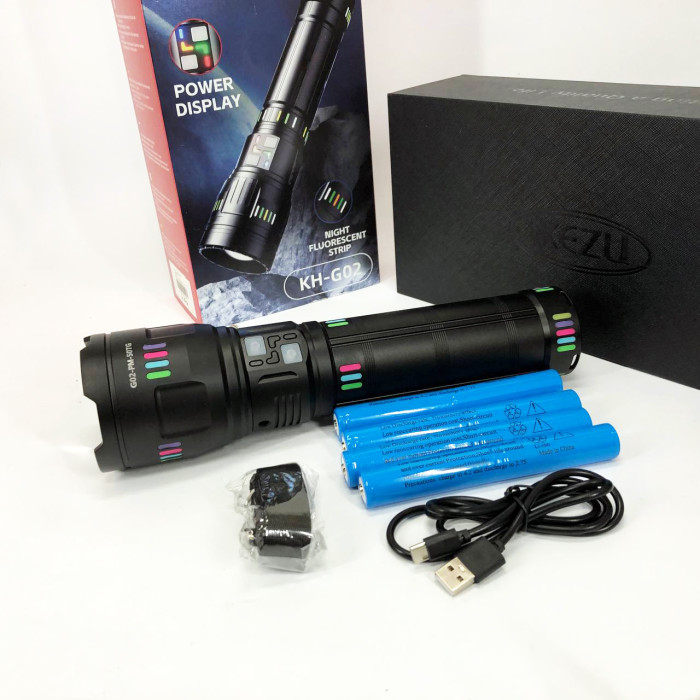 Ліхтар NIGHT VISION FLUORESCENCE G02-PM50-TG, Потужний кишеньковий ліхтарик, Сильний ліхтарик