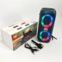 Портативна колонка TG333 2x5W з RGB підсвічуванням, гучна блютуз колонка. Колір: синій