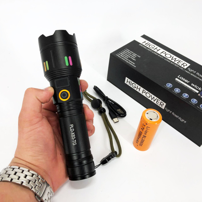 Ліхтар NIGHT VISION FLUORESCENCE X83 WHITE LASER PM30-TG, світлодіодний ручний акумуляторний портативний