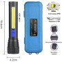 Ліхтар ручний акумуляторний CB-C12-P50-COB, Ручний ліхтарик LED, Водонепроникний ліхтар