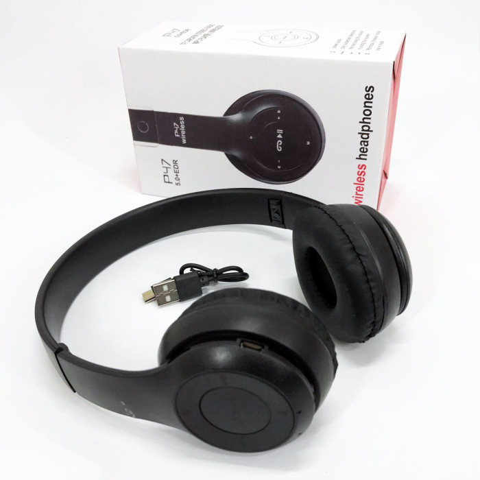 Бездротові навушники Bluetooth Wireless Headset P47 Black Гарнітура для ПК, телефону з мікрофоном