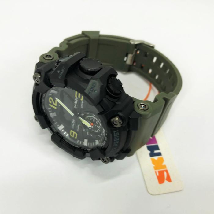 Годинник наручний чоловічий SKMEI 1965AG ARMY GREEN, Годинник армійський оригінал, Годинник спортивний. Колір: зелений