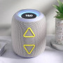 Портативна колонка TG655 5W з RGB підсвічуванням та ремінцем, Гучна блютуз колонка. Колір: сірий