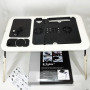 Складаний столик для ноутбука LD-09 E-Table, столик з охолодженням 2 USB кулера, Стіл підставка з вентиляцією