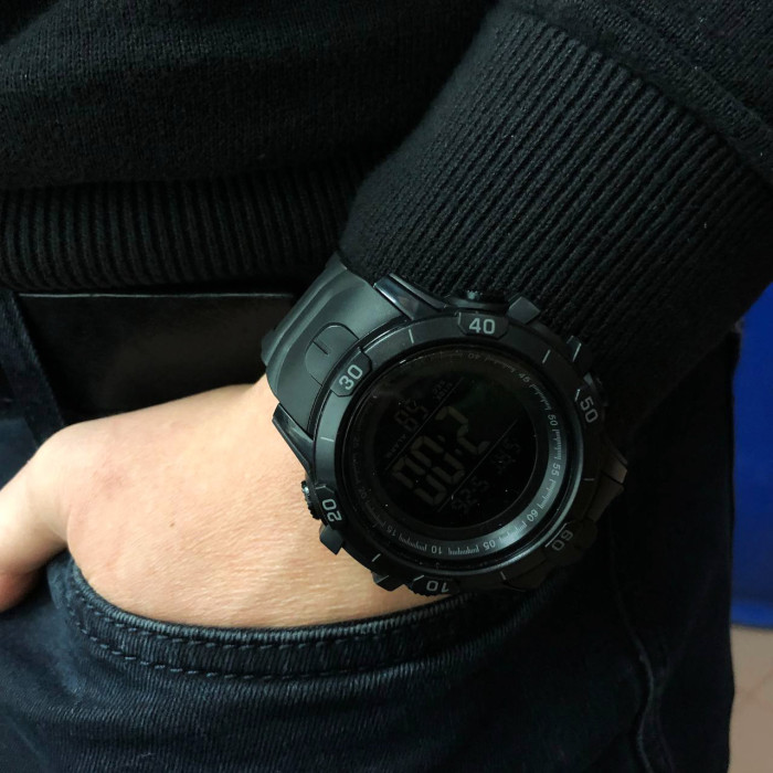 Годинник наручний чоловічий SKMEI 1475BK BLACK, військовий тактичний годинник. Колір: чорний