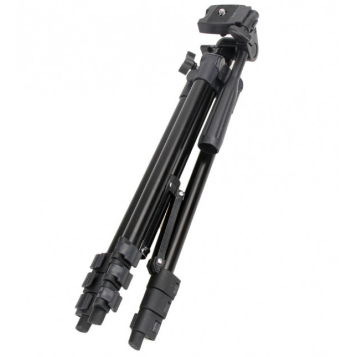 Штатив для телефону та фотоапарата Tripod 3120 PRO портативний трипод 0,35-1.02м висота. Колір: чорний