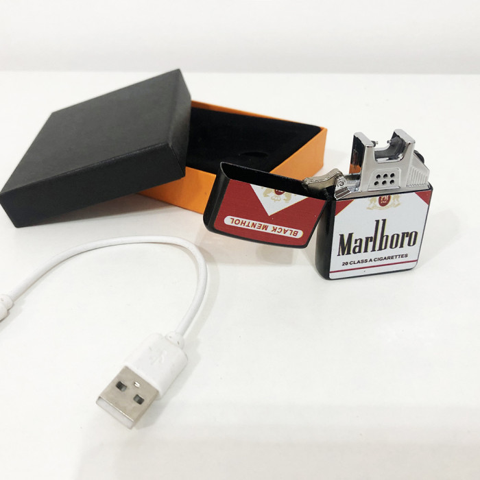 Електрозапальничка дугова від USB (ZGP 21 Мальборо) сенсорна запальничка на акумуляторі