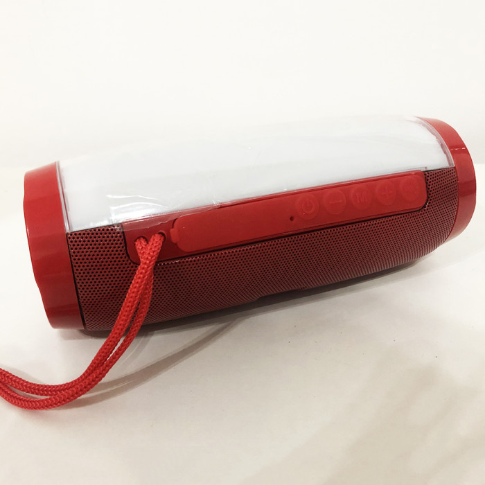 Портативна bluetooth колонка вологостійка TG157 Pulse з різнокольоровою підсвіткою. Колір червоний