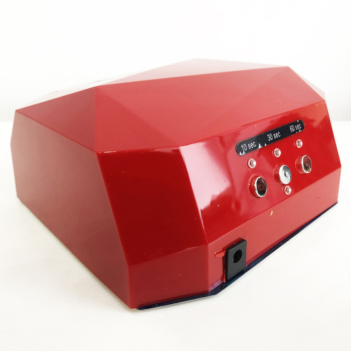 Сушарка для нігтів UV LAMP CCF+LED, Манікюрна лід лампа для полімеризації гель-лаків. Колір: червоний