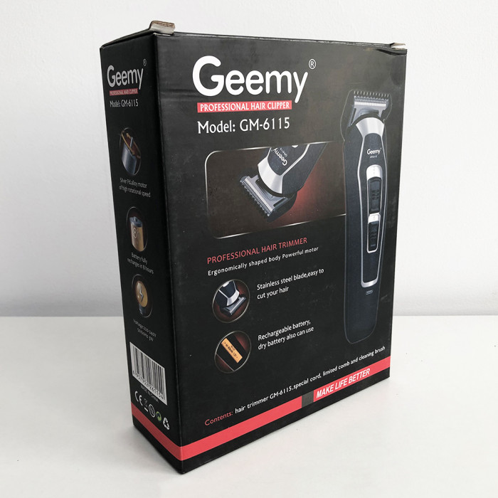 Машинка для стрижки GEMEI GM-6115, машинка для стрижки бездротова. Колір: синій