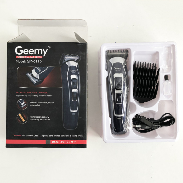 Машинка для стрижки GEMEI GM-6115, машинка для стрижки бездротова. Колір: синій