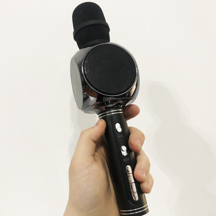 Бездротовий Bluetooth Мікрофон для Караоке Мікрофон DM Karaoke Y 63 + BT. Колір чорний