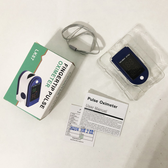 Пульсоксиметр Fingertip pulse oximeter LK87, Пульсоксиметр для вимірювання пульсу та сатурації портативний