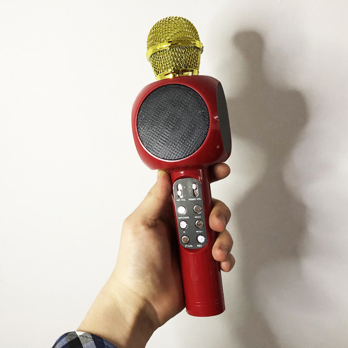 Безпровідний мікрофон караоке bluetooth WSTER WS-1816. Колір: червоний