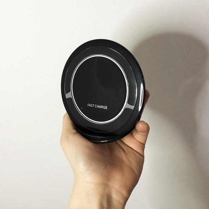 Швидке бездротове заряджання для телефону FAST CHARGE WIRELESS S7 бездротове зарядне. Колір: чорний
