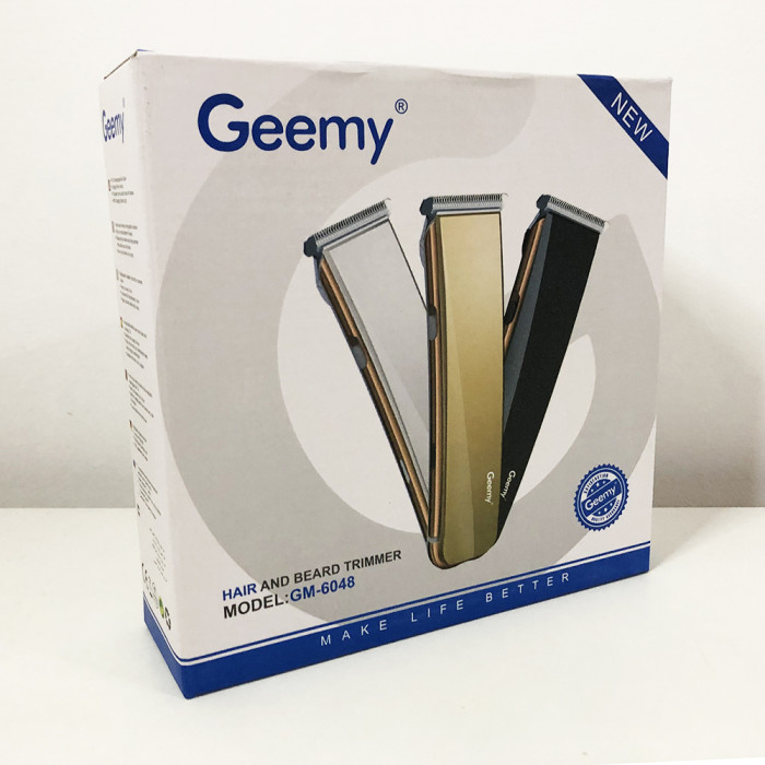 Професійна машинка для стрижки волосся Gemei GM-6048, електробритва для голови. Колір: білий