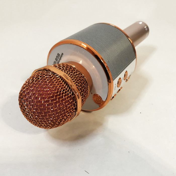 Безпровідний мікрофон для караоке WS-858 WSTER. Колір: рожеве золото