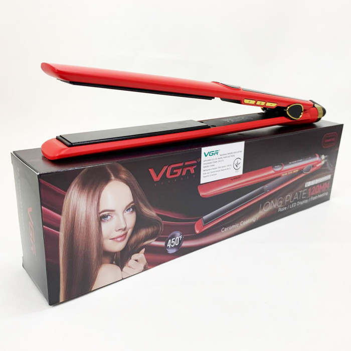 Плойка для волосся VGR V-518 RED випрямляч з керамічними пластинами