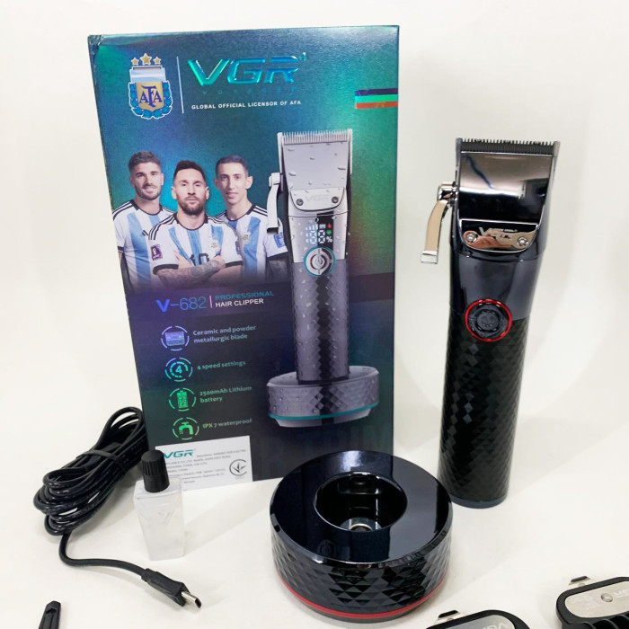 Професійна бездротова машинка для стрижки VGR V-682 RED тример для волосся