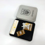 Дугова електроімпульсна запальничка USB Україна (металева коробка) HL-449. Колір: золотий