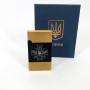 Запальничка газова Україна (Подарунка, турбо полум'я) HL-393-1. Колір: золото