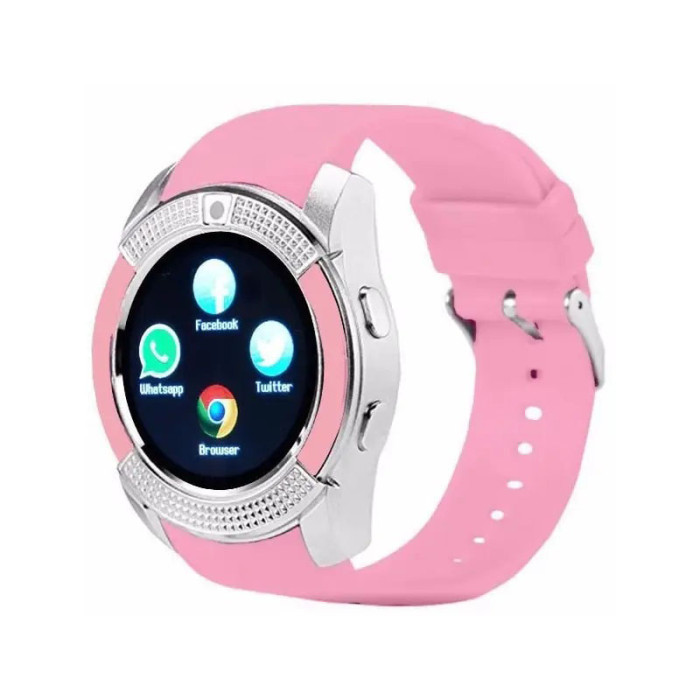 Розумний смарт-годинник Smart Watch V8. Колір рожевий