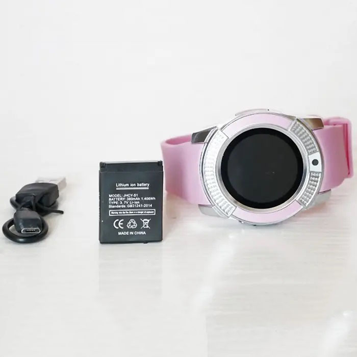 Розумний смарт-годинник Smart Watch V8. Колір рожевий