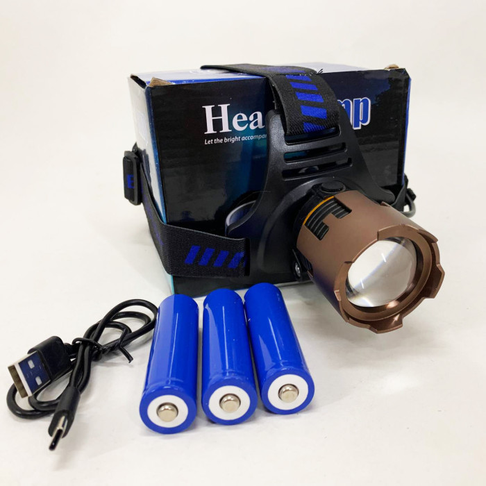 Ліхтар налобний A50-TG, Power Bank 3x18650