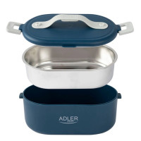 Ланч бокс з підігрівом електричний Adler AD 4505 Blue 55 Вт металевий для їжі з кришкою 0.8 л 220В