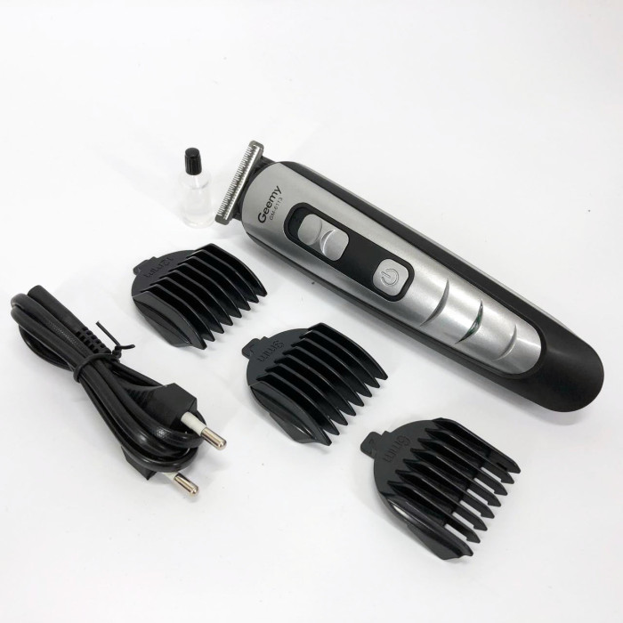 Машинка для стрижки волосся Gemei GM-6113 акумуляторна, Практична машинка для стрижки. Колір: чорний
