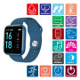 Smart Watch T80S, два браслети, температура тіла, тиск, оксиметр. Колір: синій
