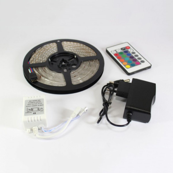 Світлодіодна стрічка SMD 5050 RGB LED 2 м IP65 з пультом та блоком живлення USB, 2м, Стрічка світлодіодна 5050