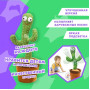 Танцюючий кактус співаючий 120 пісень з підсвічуванням Dancing Cactus TikTok іграшка Повторюшка кактус