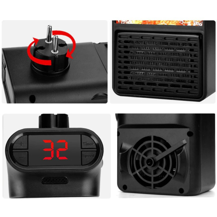 Портативний обігрівач Flame Heater 900 Вт, тепловий вентилятор, обігрівач для дому, ветродуйчик